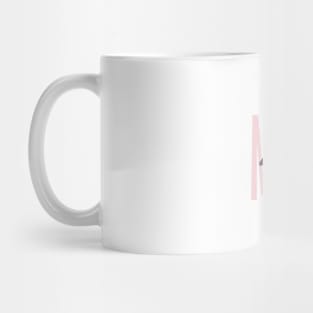 Mascara and Coffee text design in pink pastel Mug